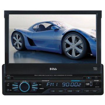 Boss Audio BV9967BI Single-Din DVD Player with 7 Touchscreen, AM/FM Receiver, iPod Control, and Bluetooth