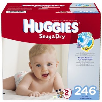 Huggies Snug & Dry Diapers Economy Plus Pack (Size 2, Pack of 246)