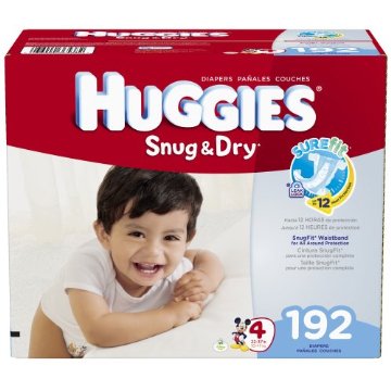 Huggies Snug & Dry Diapers Economy Plus Pack (Size 4, Pack of 192)