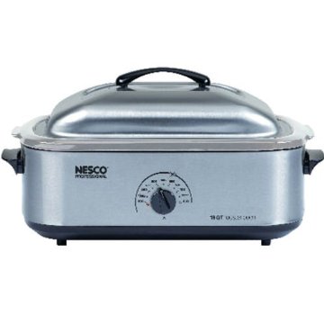 Nesco Professional 18qt Stainless Steel Roaster Oven with Stainless Steel Cookwell (4818-25-20)