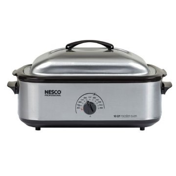 Nesco Professional 18qt Roaster Oven with Porcelain Enameled Steel Cookwell (4818-25PR)