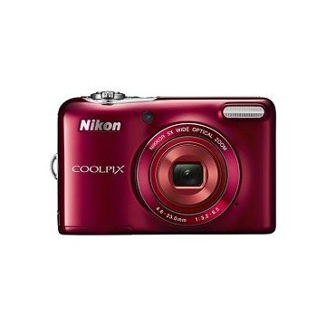 Nikon Coolpix L30 20.1MP Digital Camera with 5x Zoom  and 720p HD Video (Red)