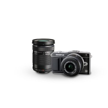 Olympus E-PM2 16MP Compact System Camera with 14-42mm and 40-150mm Two Lens Kit