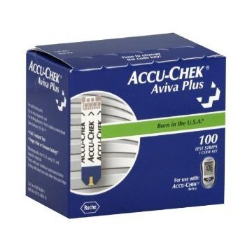 Accu-Chek Aviva Plus Blood Glucose Test Strips (Box of 100)