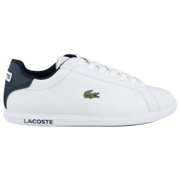 Lacoste Graduate LCR SPM Leather Sneaker (White/Dark Blue)