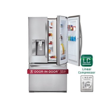 LG LFX31945 Super Capacity 31 cu. ft. 3-Door French Door Refrigerator with Door-in-Door (Stainless Steel,LFX31945ST)