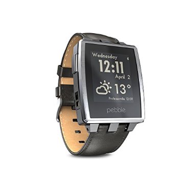 Pebble Steel Smart Watch for iPhone and Android Devices (Brushed Stainless)