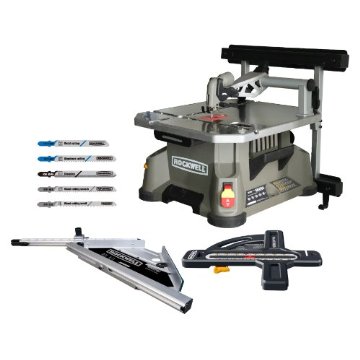 Rockwell RK7322 BladeRunner Combo Kit with Wall Mount, Rip Fence, Jigsaw Blades, Circle Cutter, Picture Frame Cutter