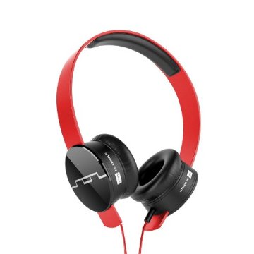 SOL Republic Tracks On-Ear Interchangeable V8 Headphones with 3-Button Mic and Music Control (Red)