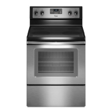 Whirlpool WFE510S0AS 30" Stainless Steel Electric Smoothtop Range