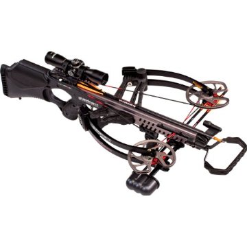 Barnett Vengeance Crossbow Package with 3x32mm Scope, Carbon Quiver Arrows (Black)