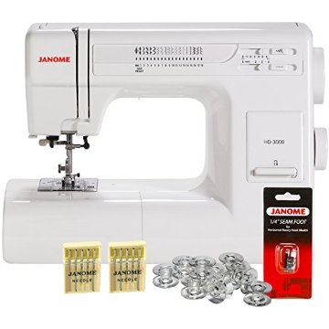Janome HD3000 Heavy Duty Mechanical Sewing Machine w/ Free Bonus Package
