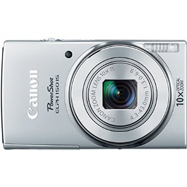 Canon PowerShot ELPH 150 IS 20MP 10x Zoom Digital Camera (Silver)