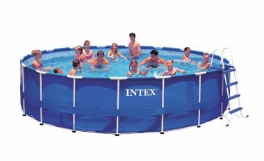 Intex 54951EG Metal Frame Pool Set, 18' Round by 48 Deep