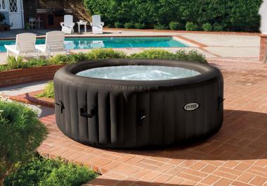 Intex PureSpa 77" Jet Massage Spa Hot Tub with Built-In Hardwater Treatment System (28421E)