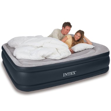 Intex Queen Deluxe Pillow Rest Raised Airbed Kit (67737E)