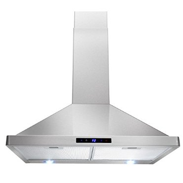 AKDY 30" Kitchen Wall Mount Stainless Steel Touch Panel Control Range Hood AZ63175S Stove Vents