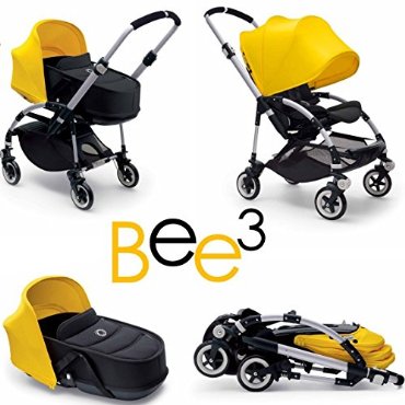 Bugaboo Bee3 and Bassinet Yellow/Black Travel System