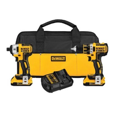 DeWalt DCK281D2 20V Max XR Lithium Ion Brushless Compact Drill/Driver & Impact Driver Combo Kit