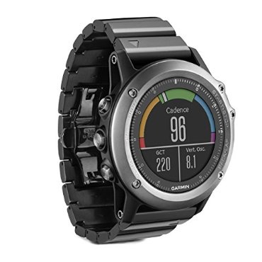 Garmin fenix 3 Sapphire (Watch Only, Gray with Metal Band and Black Rubber Band)