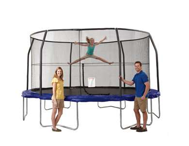 JumpKing 15' Trampoline and Safety Net Enclosure Combo - Blue (JK15VC2)