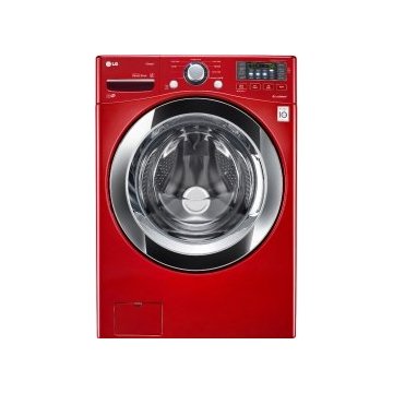 LG WM3370HRA 4.3 cu. ft. Front-Load Washer with 9 Wash Cycles, Steam Cleaning Technology (Wild Cherry Red)