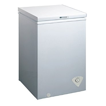 midea WHS-129C1 Single Door Chest Freezer, 3.5 Cubic Feet, White