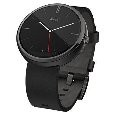 Motorola Moto 360 Smart Watch (Black Leather)
