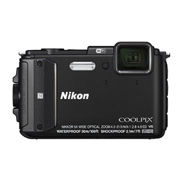 Nikon Coolpix AW130 Waterproof Camera with  5x Zoom, GPS, Wi-Fi, NFC (Black)
