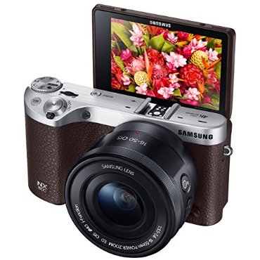 Samsung NX500 28.2MP Wireless Smart Compact System Camera with 16-50mm Power Zoom Kit Lens and 4K Video (Brown)