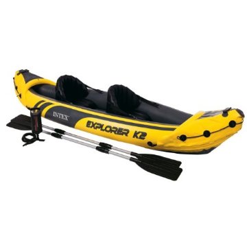 Intex Explorer K2 2-Person Inflatable Kayak Set with Oars and Air Pump