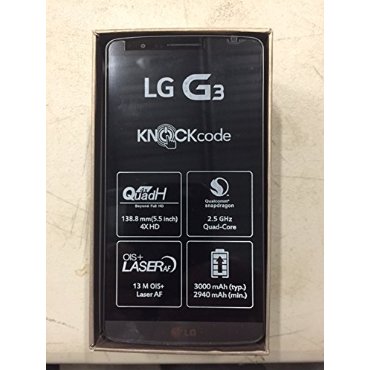 LG G3 D850 32GB AT&T Unlocked GSM 4G LTE Quad-HD Smartphone - Metallic Black