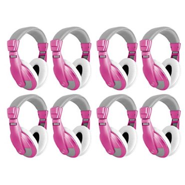 8) NEW VM Audio SRHP15 Stereo MP3/iPhone iPod Over the Ear DJ Headphones - Pink