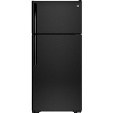 GE GTS16DTHBB 15.5 Cu. Ft. Top Freezer Refrigerator (Right Hinge, Black)