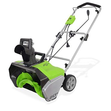 GreenWorks 20" 13-Amp Corded Snow Thrower (2600502)