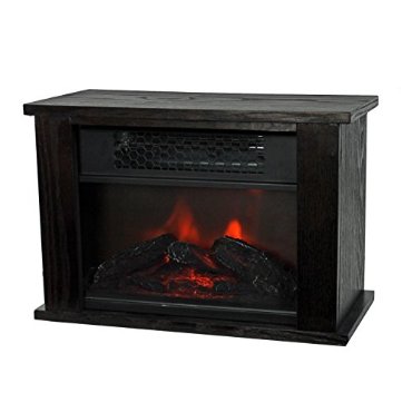 LifePro LS-PCFP1056 750W Mini Fireplace Heater, Infrared Quartz, 14