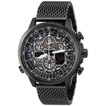 Citizen JY8037-50E Navihawk A-T Eco-Drive Analog-Digital Black Stainless Steel Watch