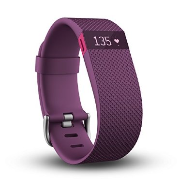 Fitbit Charge HR Wireless Activity Wristband (Plum, Large)