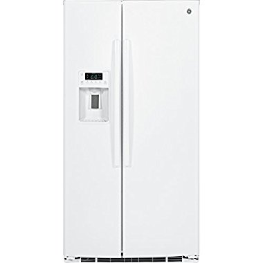 GE GSE25HGHWW 25.4 Cu. Ft. Side-By-Side Refrigerator (White)