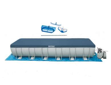 Intex 24' x 12' x 52 Ultra Frame Rectangular Swimming Pool Set (28365EH)