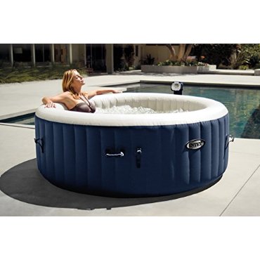 Intex PureSpa Plus Bubble Massage 4-Person Inflatable Portable Hot Tub (28405E)