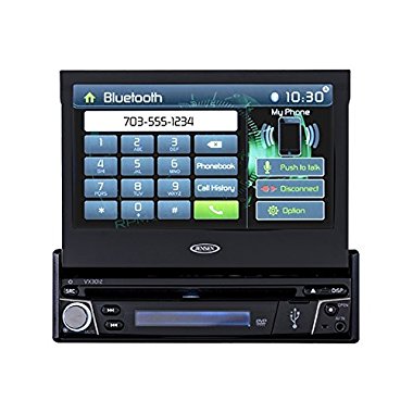 Jensen VX3012 Single DIN Bluetooth DVD Car Stereo w/ Flip-Out 7" Screen