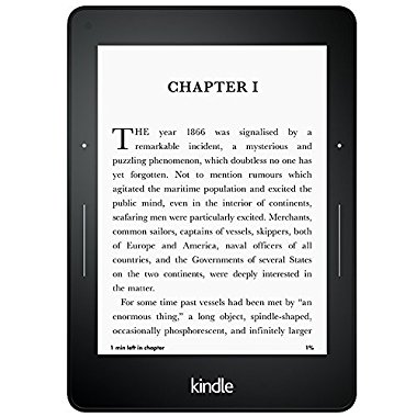 Kindle Voyage 6" High-Resolution Display (300 ppi) with Adaptive Built-in Light, PagePress Sensors, Wi-Fi (Includes Special Offers Screensaver)