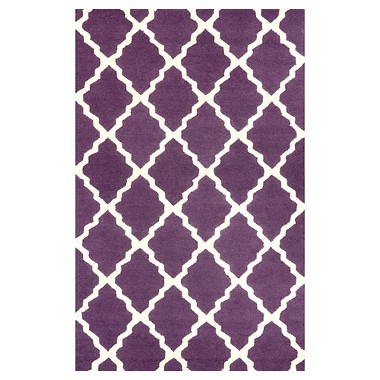nuLOOM Varanas Collection Marrakech Trellis Hand Made Area Rug (7'6" x 9'6", Purple)