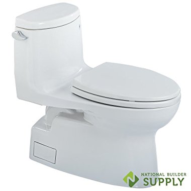 Toto MS614114CEFG#03 Carlyle II One-Piece High-Efficiency Toilet with SanaGloss, 1.28GPF, Bone