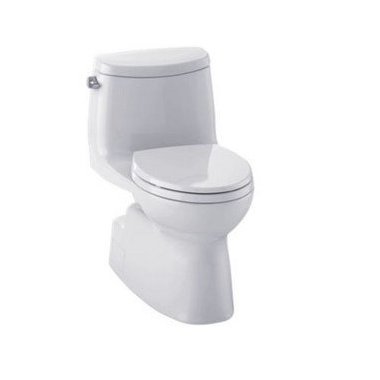 Toto MS614114CEFG#11 Carlyle II One-Piece High-Efficiency Toilet with SanaGloss, 1.28GPF (Colonial White)