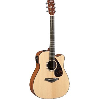 Yamaha FGX700SC Solid Top Acoustic-Electric Guitar, Natural