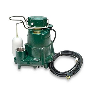 Zoeller M98 Flow-Mate Cast Iron 1/2HP Submersible Sump Pump with Vertical Float Switch (98-001)