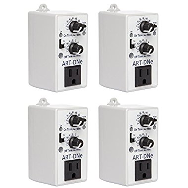 (4) NEW C.A.P. ART-DNE Hydroponic Day/Night Adjustable Recycle Timer Controllers