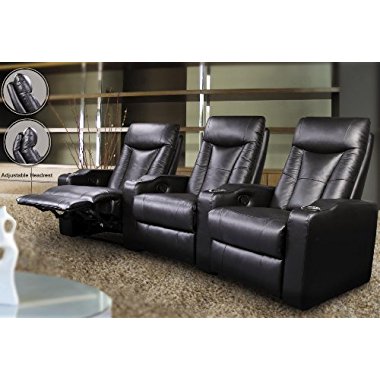 Coaster 600130-3 Pavillion 3 Seat Theater Seating with Electric Recline